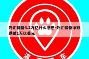 外汇储备3.2万亿什么意思-外汇储备净额跌破1万亿美元