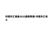 印度外汇储备2022最新数据-印度外汇收入