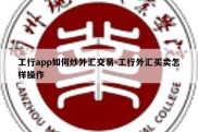 工行app如何炒外汇交易-工行外汇买卖怎样操作